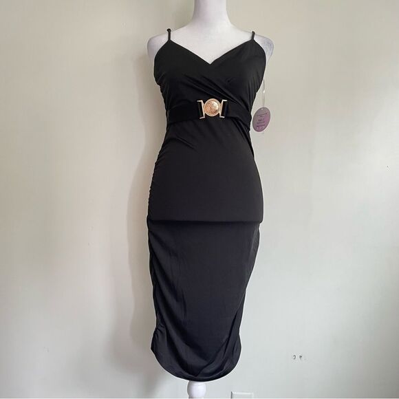 Full Circle Trends Black Spandex Dress size Medium NWT - Picture 1 of 5